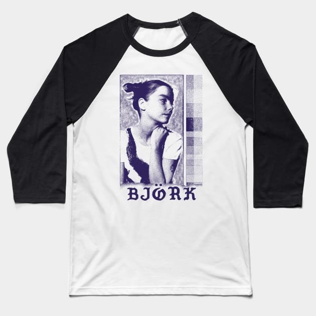 Björk ==== Vintage Look Design Baseball T-Shirt by unknown_pleasures